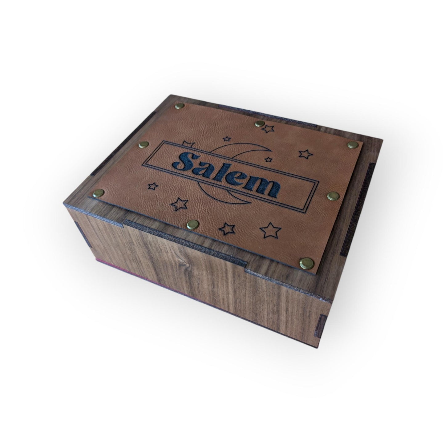 Custom Name Moon Frame Wooden Display Box