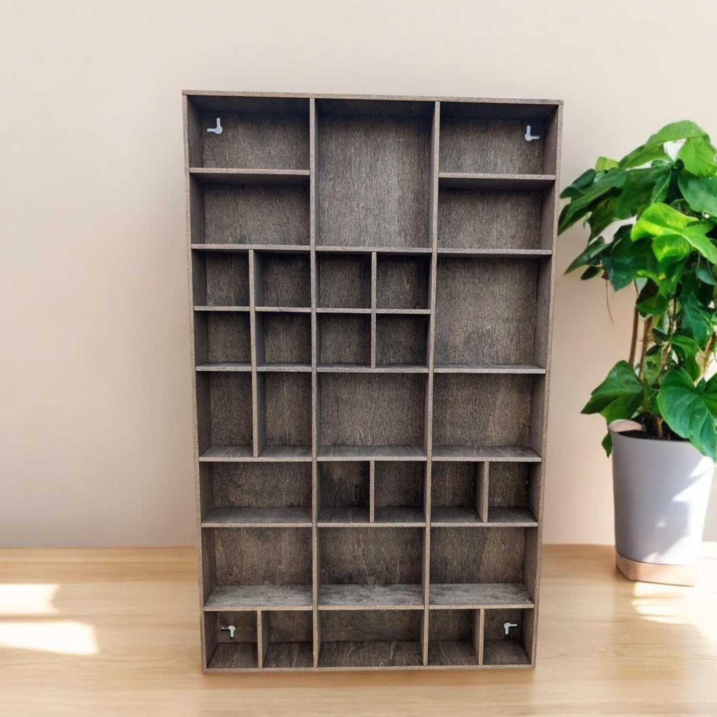 Shadow Box Wooden Display Shelf - Wall Cubby Shelf - Multiple Compartment Sizes - #19 - Trinket Shelf - Curio Cabinet