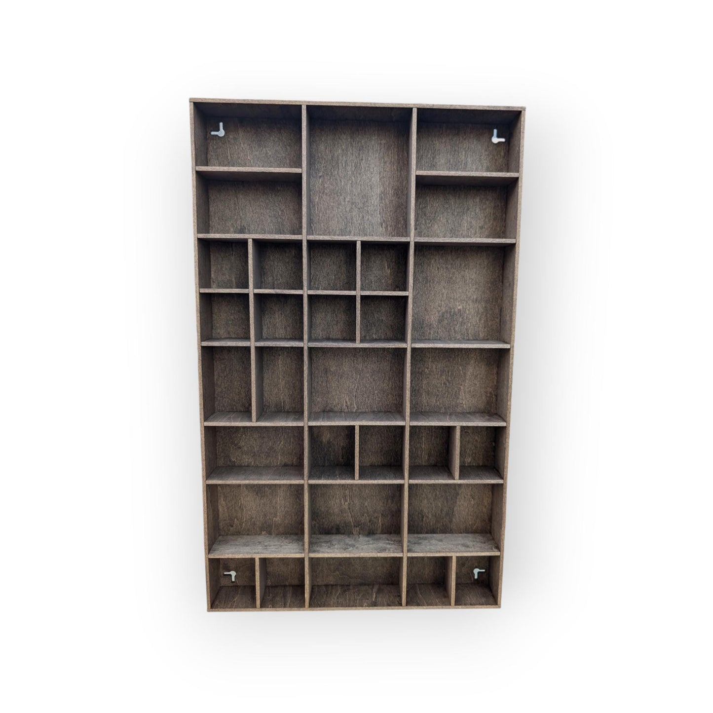 Shadow Box Wooden Display Shelf - Wall Cubby Shelf - Multiple Compartment Sizes - #19 - Trinket Shelf - Curio Cabinet