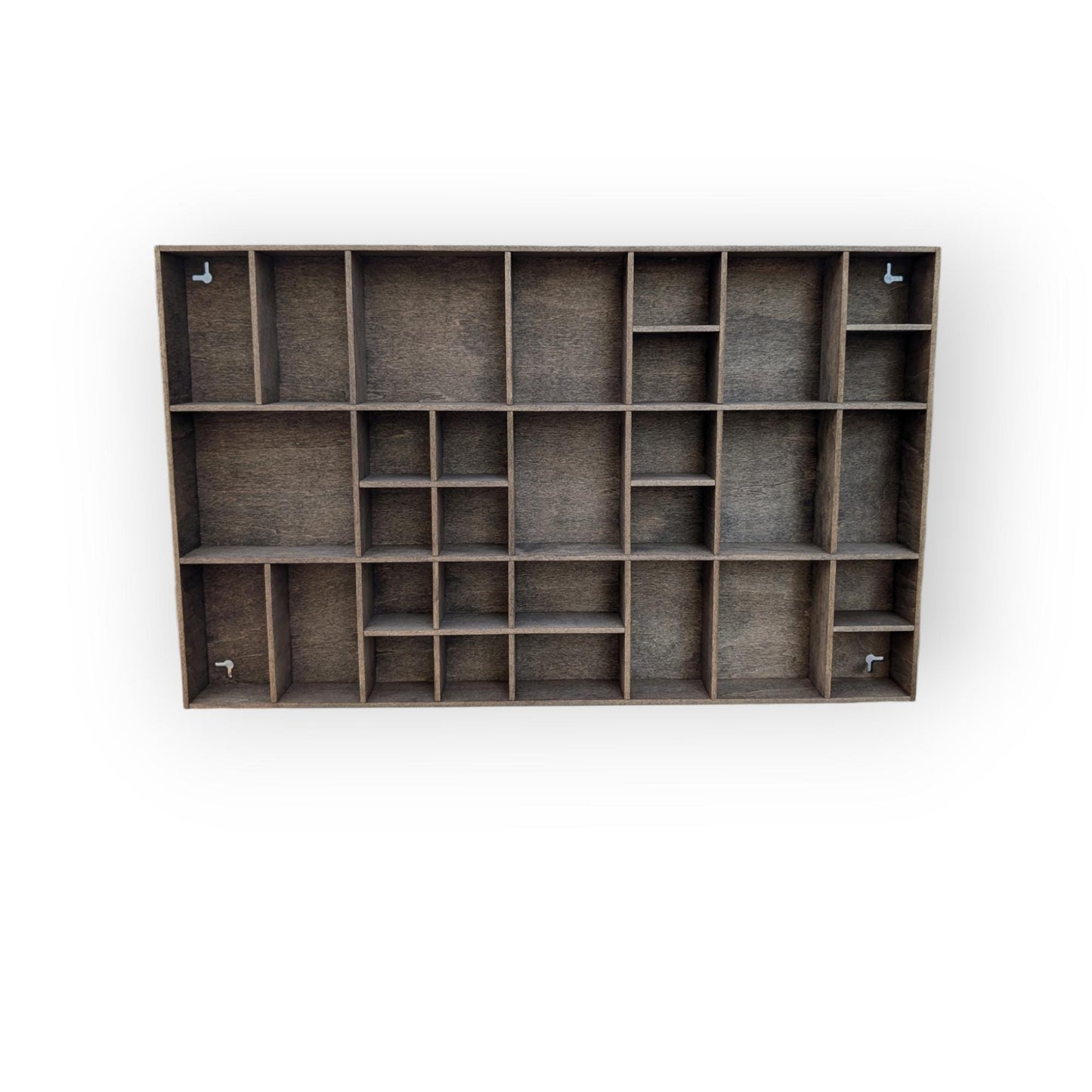 Shadow Box Wooden Display Shelf - Wall Cubby Shelf - Multiple Compartment Sizes - #19 - Trinket Shelf - Curio Cabinet