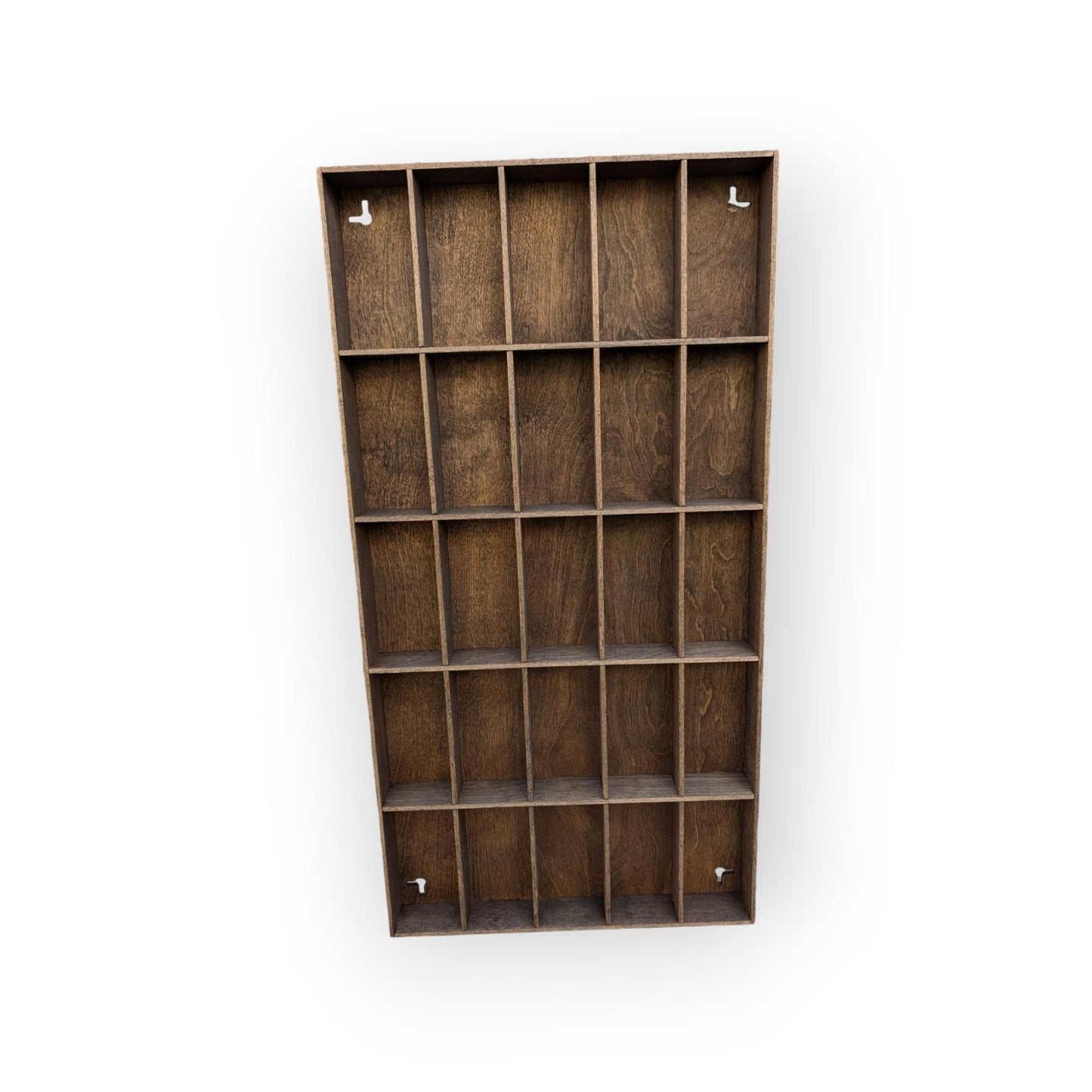 25 Compartment Wooden Display Shelf - 5x2.5 - Trinket Shelf - Curio Cabinet