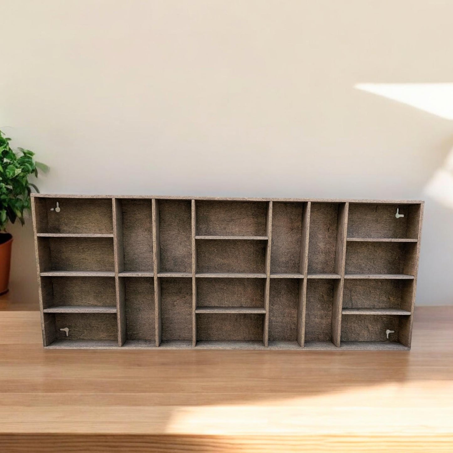 Shadow Box Wooden Display Shelf - Wall Cubby Shelf - Multiple Compartment Sizes - #22 - Trinket Shelf - Curio Cabinet