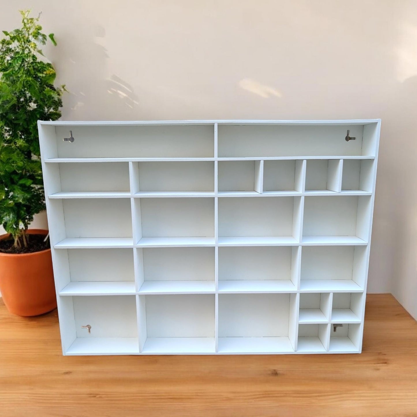 Shadow Box Wooden Display Shelf - Wall Cubby Shelf - Multiple Compartment Sizes - #1 - Trinket Shelf - Curio Cabinet