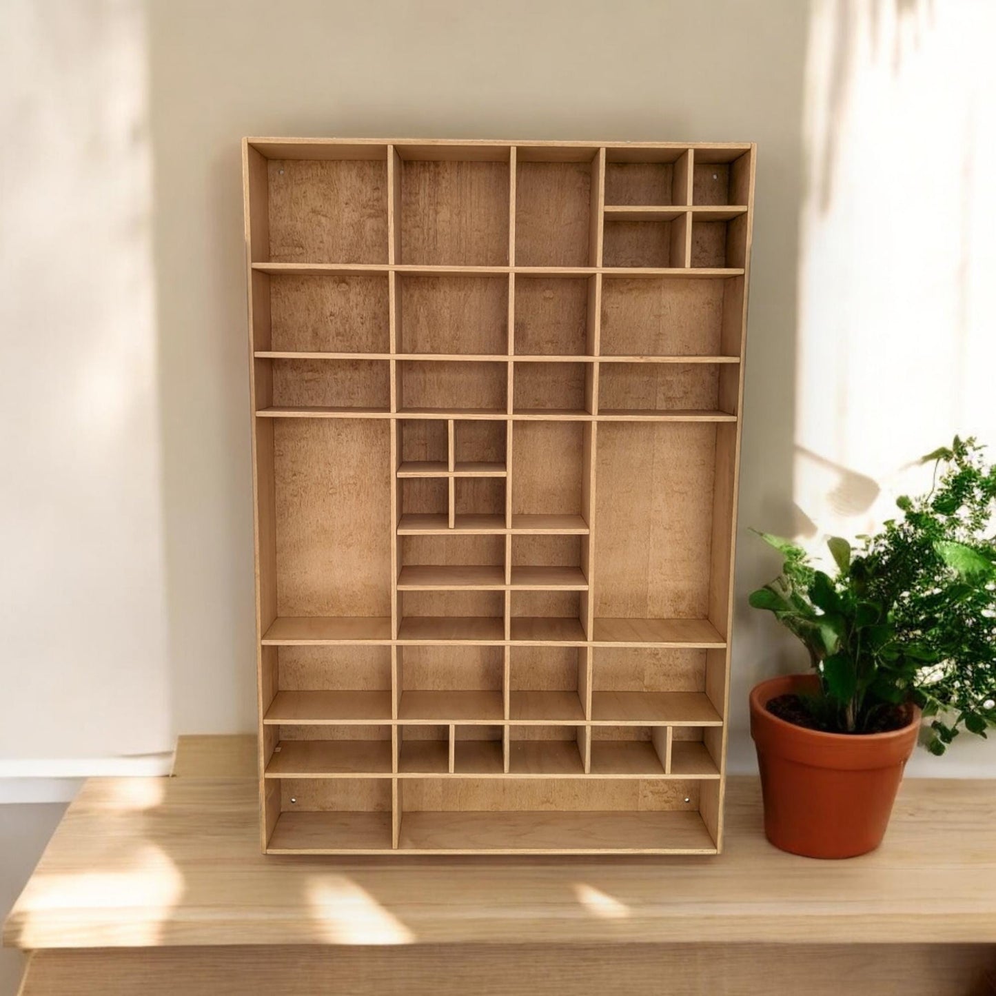 Shadow Box Wooden Display Shelf - Wall Cubby Shelf - Multiple Compartment Sizes - #28 - Trinket Shelf - Curio Cabinet