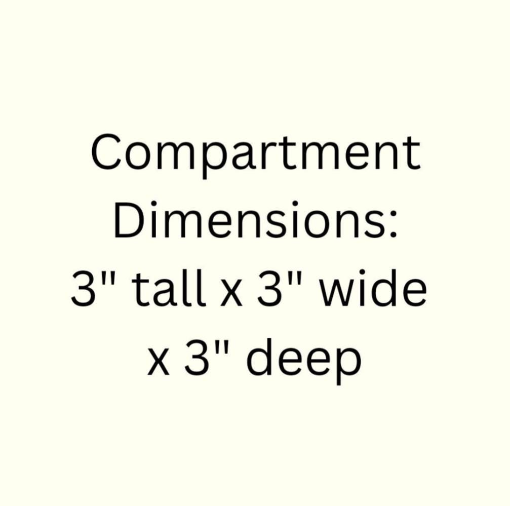 20 Compartment Wooden Display Shelf - 3x3 - Trinket Shelf - Curio Cabinet
