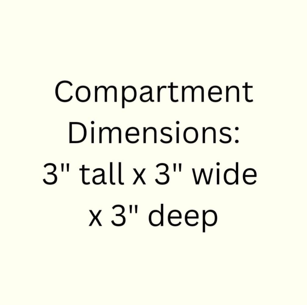 20 Compartment Wooden Display Shelf - 3x3 - Trinket Shelf - Curio Cabinet