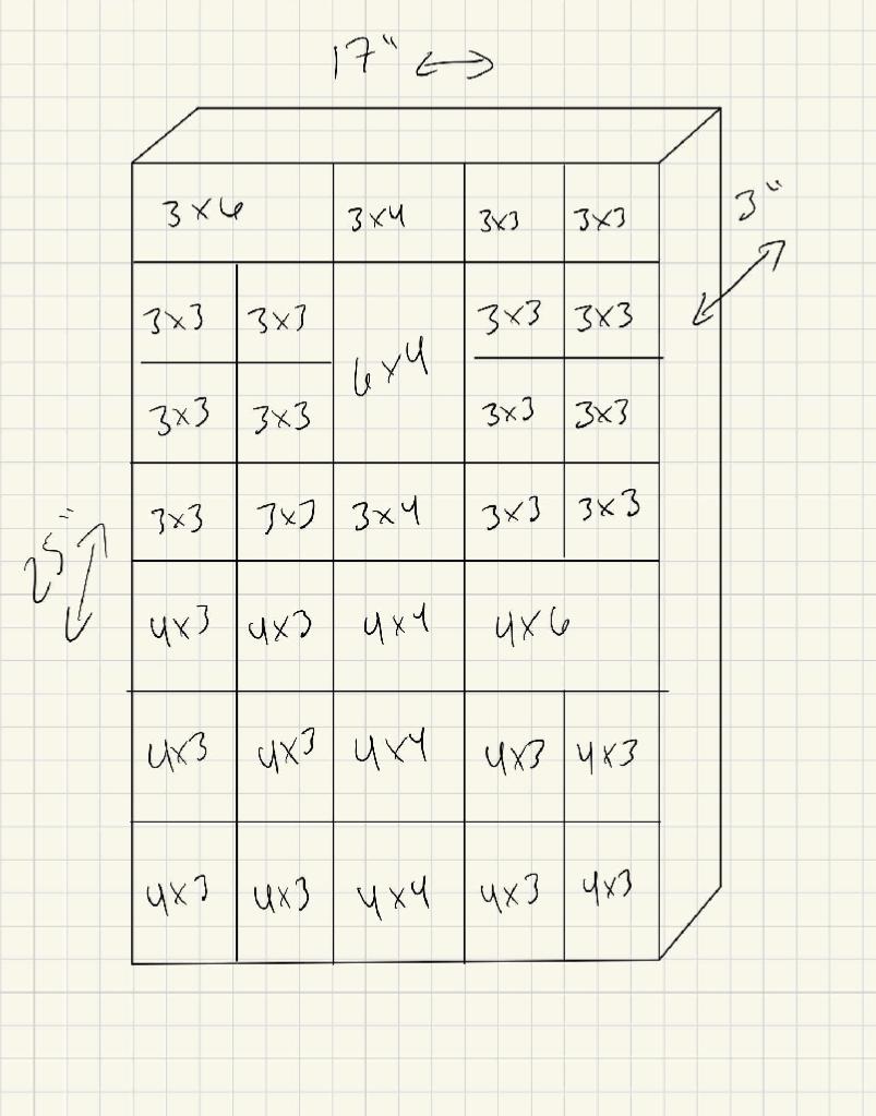 Shadow Box Wooden Display Shelf - Wall Cubby Shelf - Multiple Compartment Sizes - #31 - Trinket Shelf - Curio Cabinet
