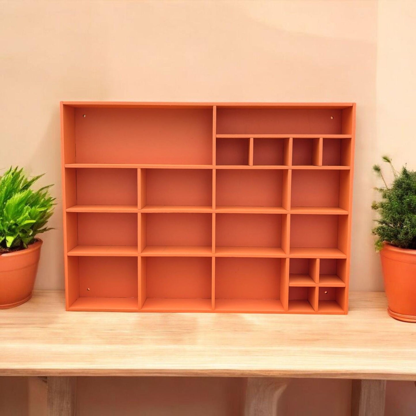 Shadow Box Wooden Display Shelf - Wall Cubby Shelf - Multiple Compartment Sizes - #1 - Trinket Shelf - Curio Cabinet