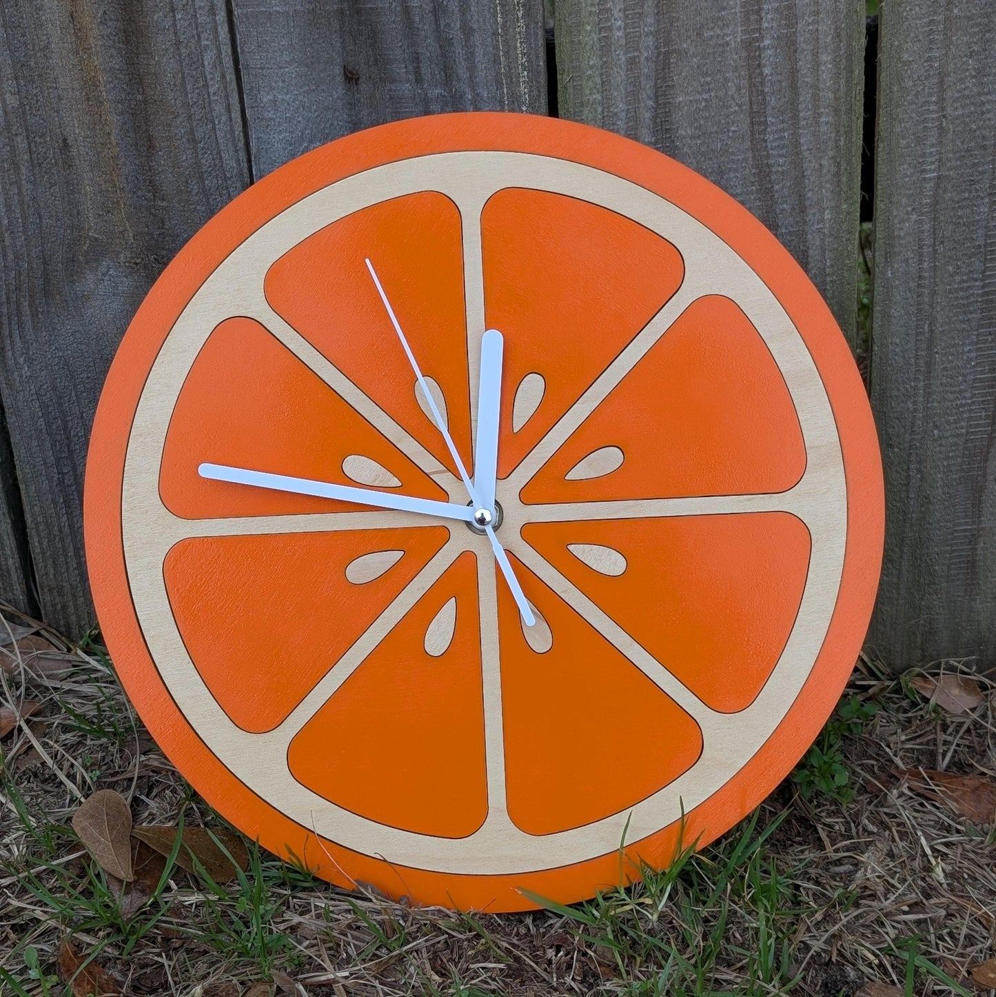 Wooden Orange Slice Clock