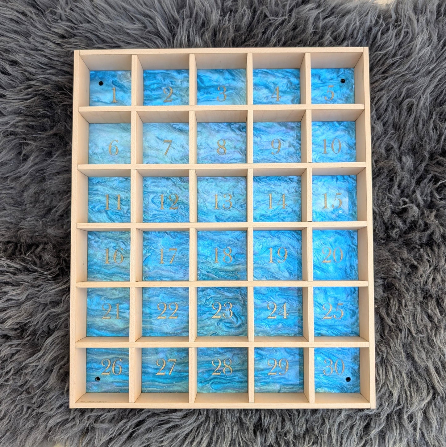 30 Compartment Wooden Display Shelf - 2x2 - Trinket Shelf - Curio Cabinet
