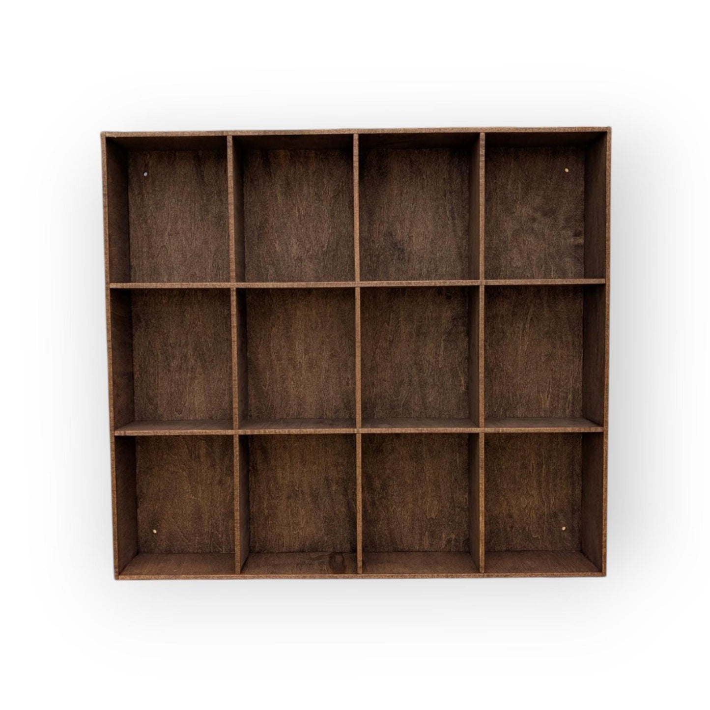 12 Compartment Wooden Display Shelf - 6x5 - Trinket Shelf - Curio Cabinet