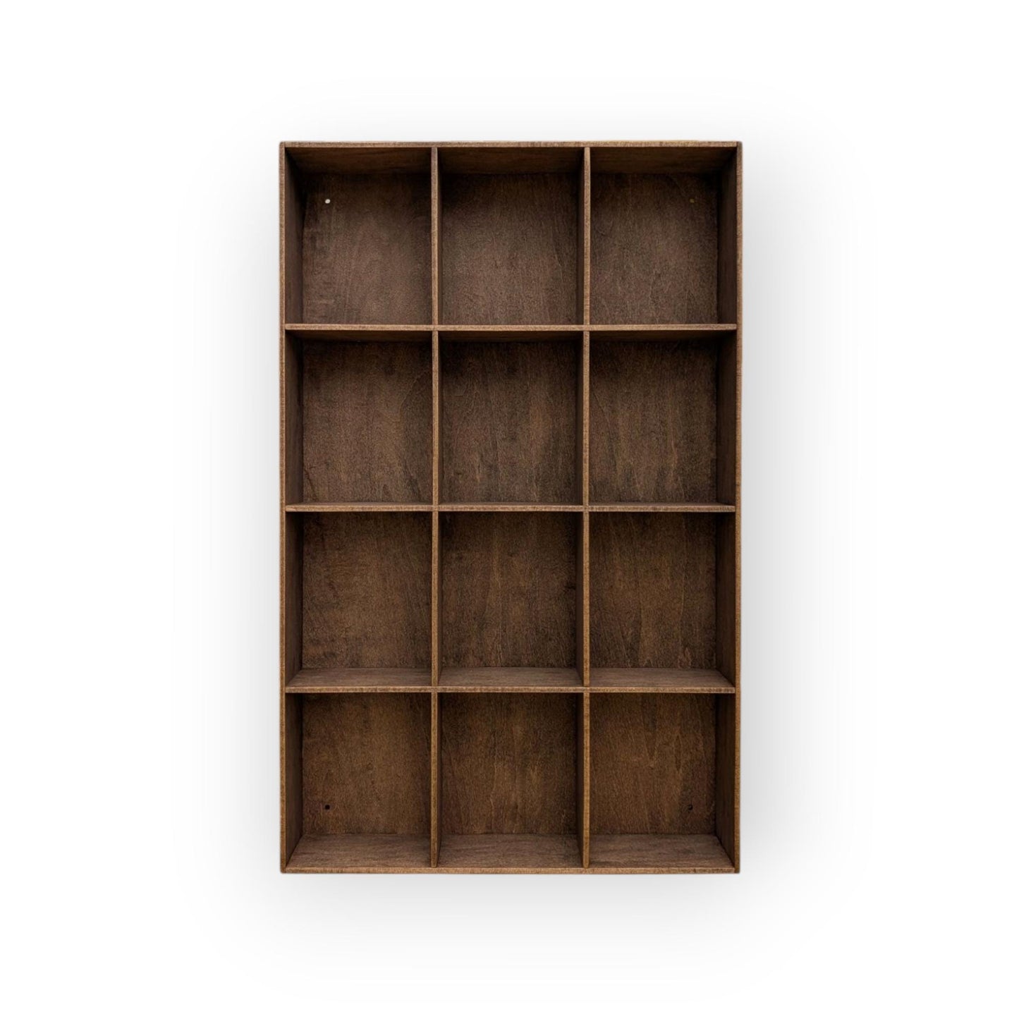 12 Compartment Wooden Display Shelf - 6x5 - Trinket Shelf - Curio Cabinet