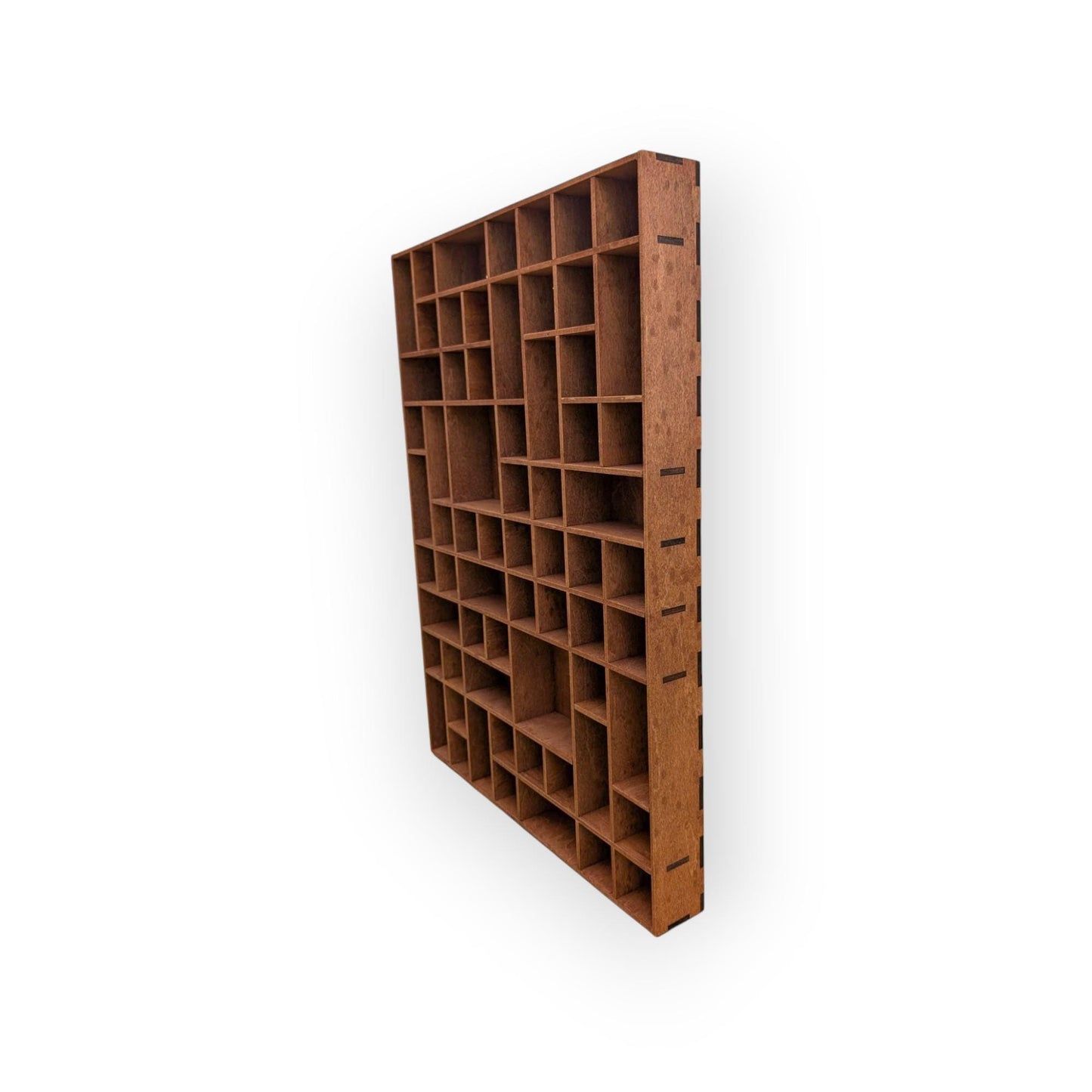 Multi Compartment Wooden Display Shelf-Crystal Display Shelf-Curio Cabinet- Knick Knack Display - Printer Tray -Figure Organizer Display #36