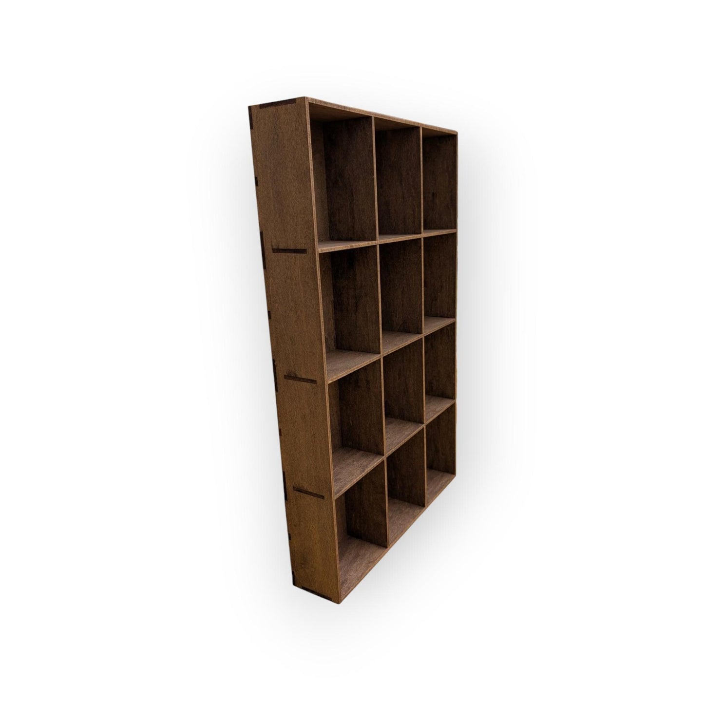 12 Compartment Wooden Display Shelf - 6x5 - Trinket Shelf - Curio Cabinet