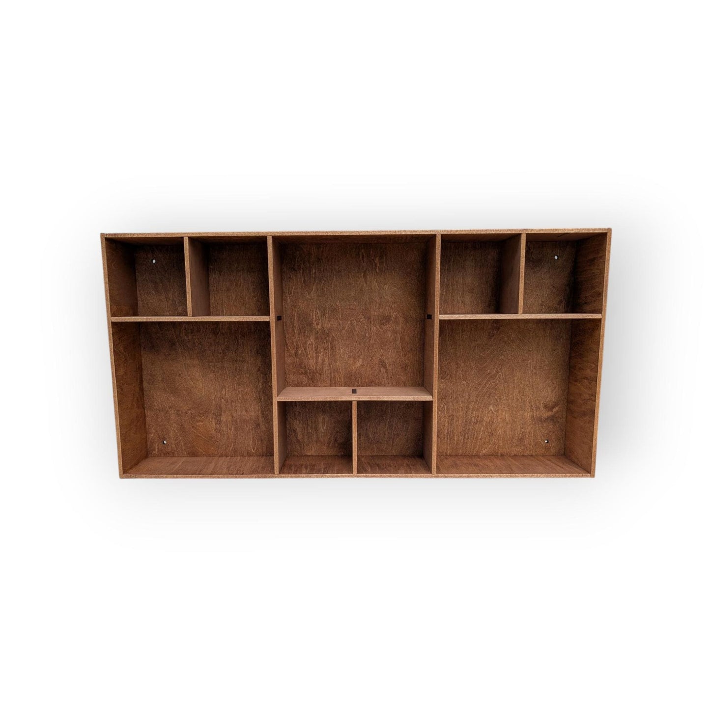 Shadow Box Wooden Display Shelf - Wall Cubby Shelf - Multiple Compartment Sizes - #40 - Trinket Shelf - Curio Cabinet