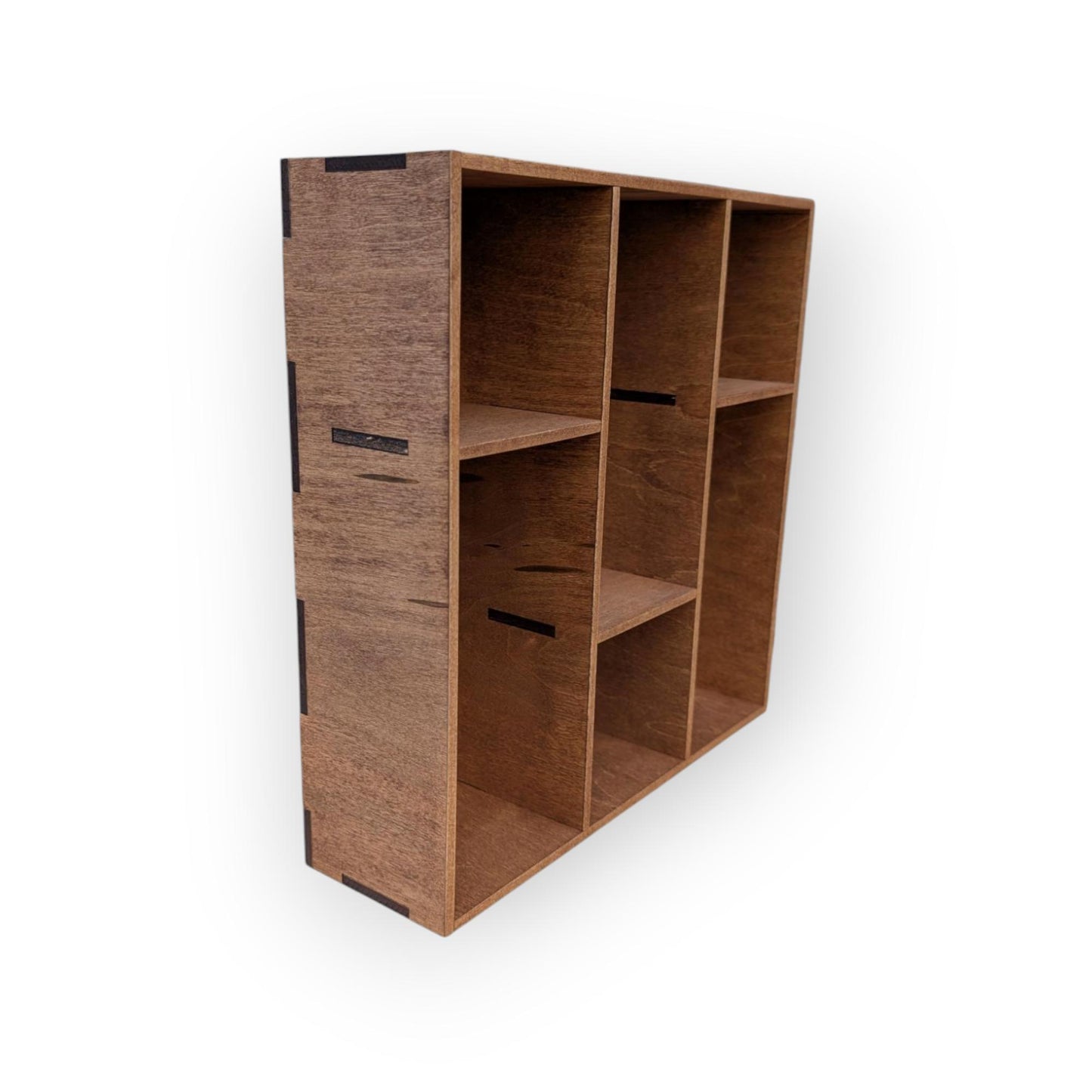 Multi Compartment Wooden Display Shelf-Crystal Display Shelf-Curio Cabinet- Knick Knack Display - Printer Tray -Figure Organizer Display #41