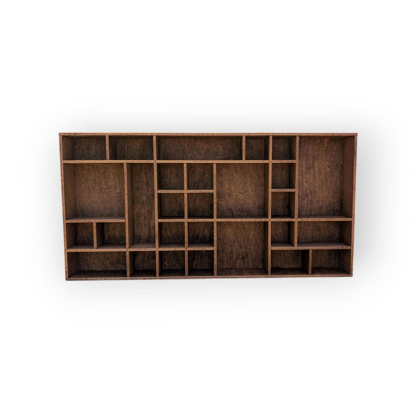 Shadow Box Wooden Display Shelf - Wall Cubby Shelf - Multiple Compartment Sizes - #37 - Trinket Shelf - Curio Cabinet