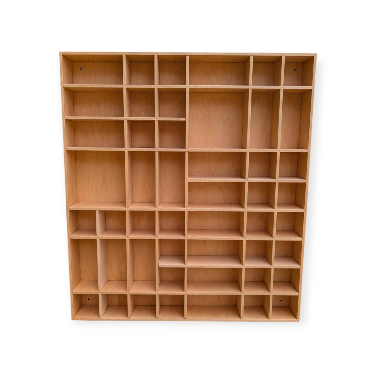 Multi Compartment Wooden Display Shelf-Crystal Display Shelf-Curio Cabinet- Knick Knack Display - Printer Tray -Figure Organizer Display #29