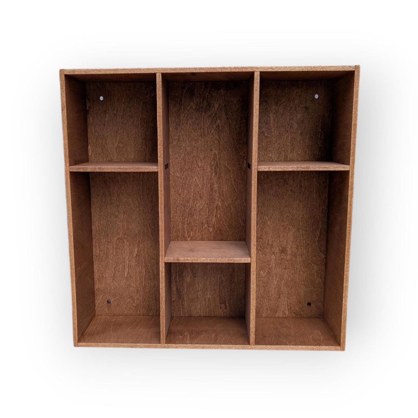 Multi Compartment Wooden Display Shelf-Crystal Display Shelf-Curio Cabinet- Knick Knack Display - Printer Tray -Figure Organizer Display #41