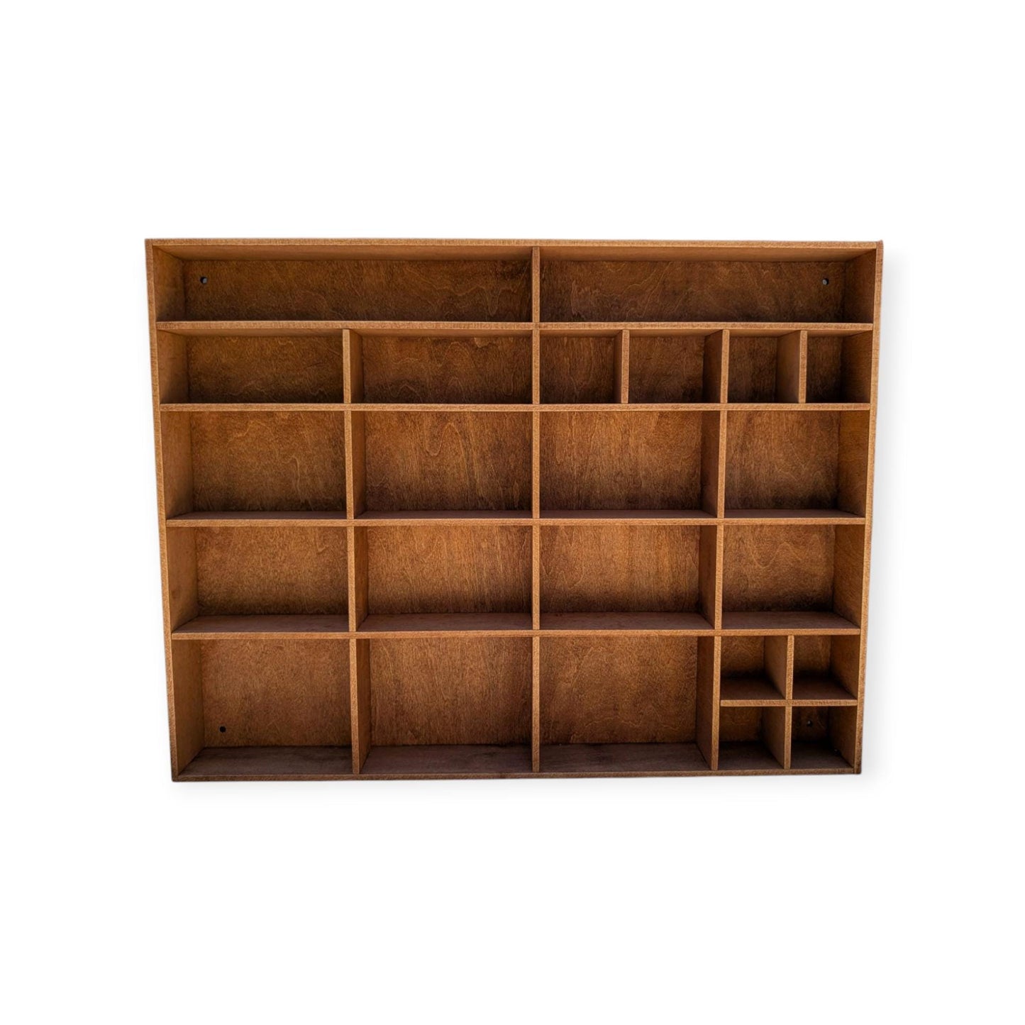 Multi Compartment Wooden Display Shelf-Crystal Display Shelf- Curio Cabinet- Knick Knack Display - Printer Tray -Figure Organizer Display #1