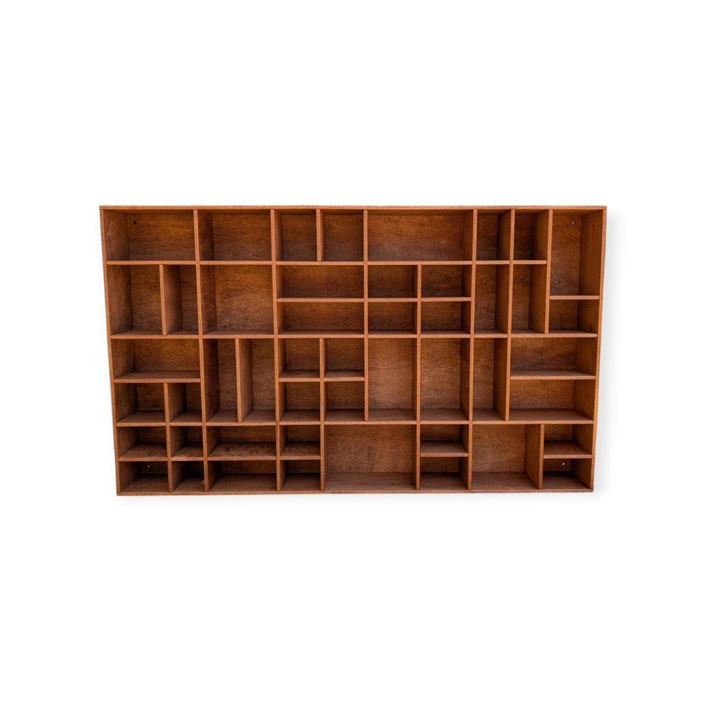 Multi Compartment Wooden Display Shelf-Crystal Display Shelf-Curio Cabinet- Knick Knack Display -Printer Tray -Figure Organizer Display #18a