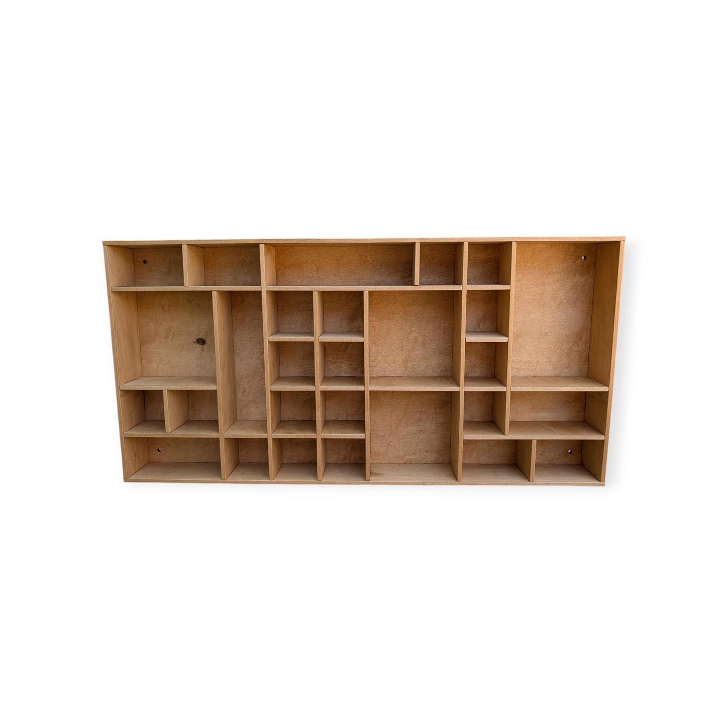 Multi Compartment Wooden Display Shelf-Crystal Display Shelf- Curio Cabinet- Knick Knack Display - Printer Tray-Figure Organizer Display #37