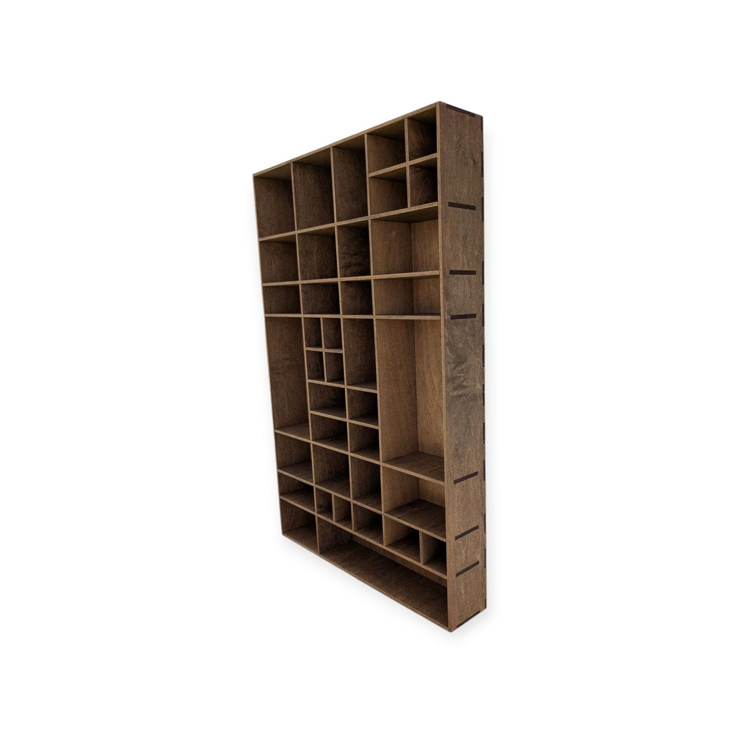 Multi Compartment Wooden Display Shelf-Crystal Display Shelf-Curio Cabinet- Knick Knack Display - Printer Tray -Figure Organizer Display #28