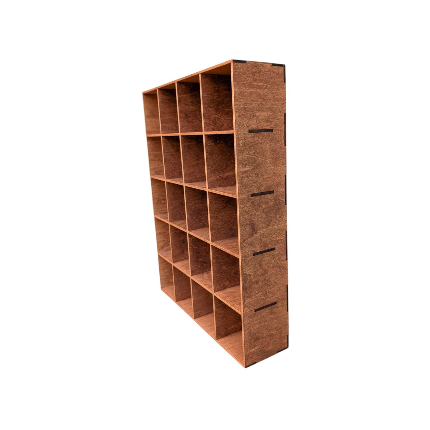 20 Compartment Wooden Display Shelf - 4x4 - Trinket Shelf - Curio Cabinet