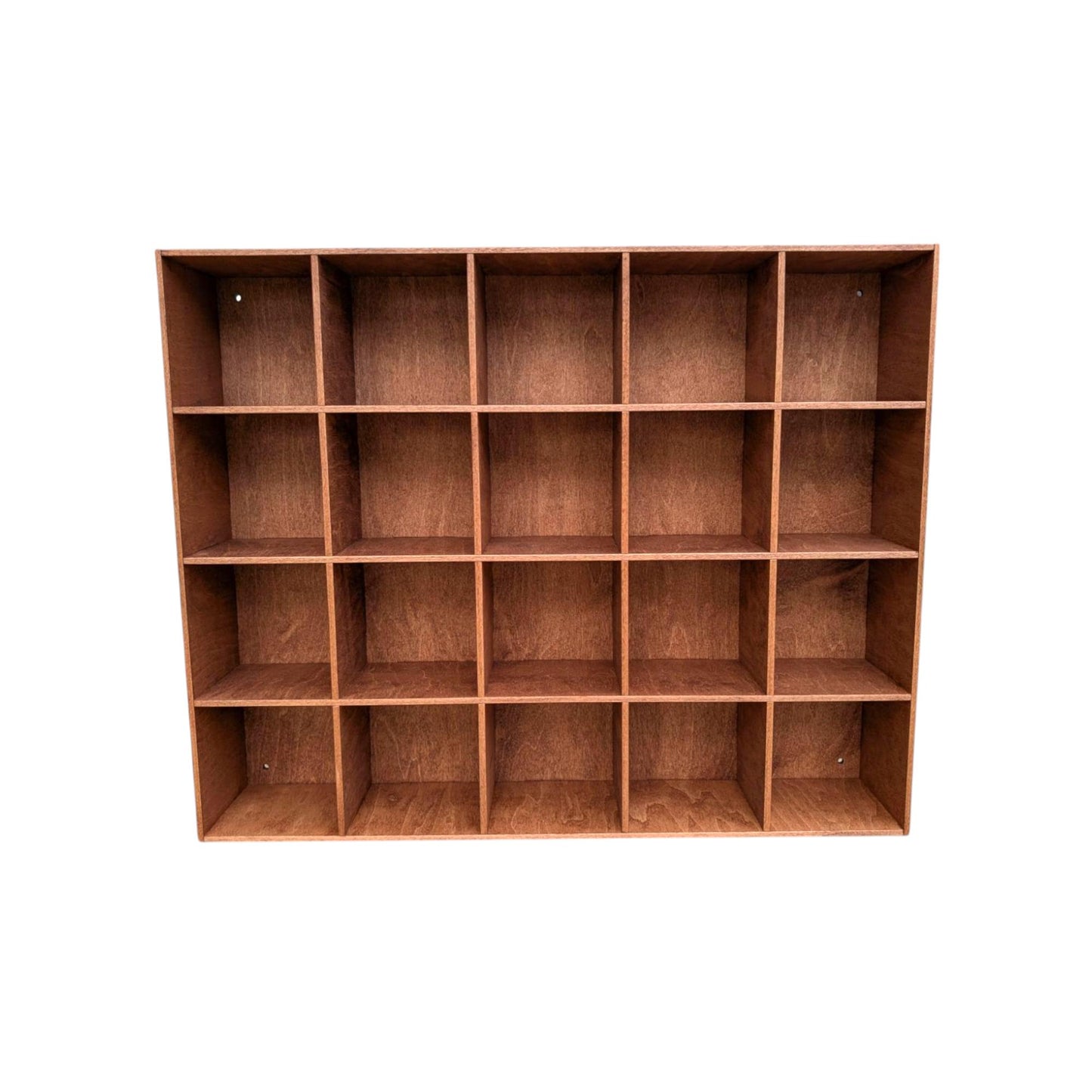20 Compartment Wooden Display Shelf - 4x4 - Trinket Shelf - Curio Cabinet