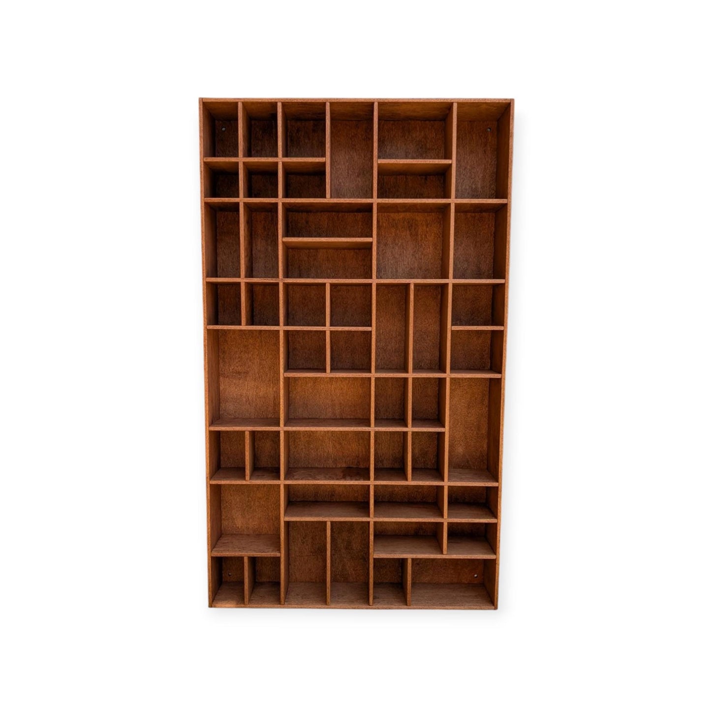 Multi Compartment Wooden Display Shelf-Crystal Display Shelf-Curio Cabinet- Knick Knack Display -Printer Tray -Figure Organizer Display #18a