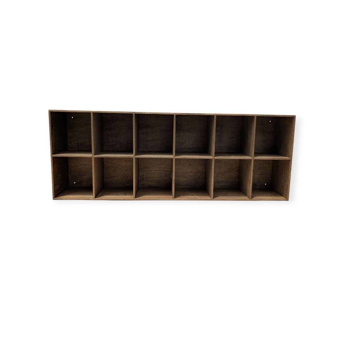 12 Compartment Wooden Display Shelf - 4.75x4.3 - Trinket Shelf - Curio Cabinet