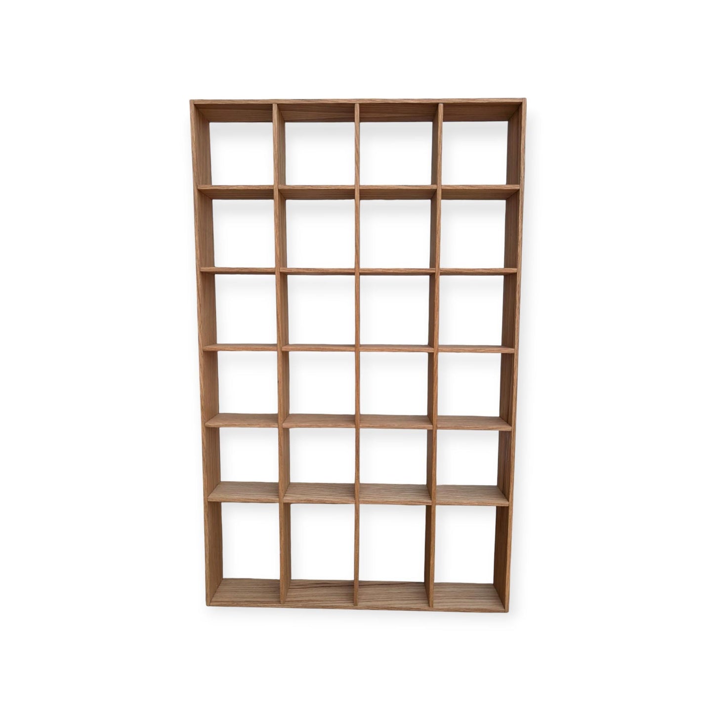 24 Compartment Wooden Display Shelf - 4x4 - Trinket Shelf - Curio Cabinet