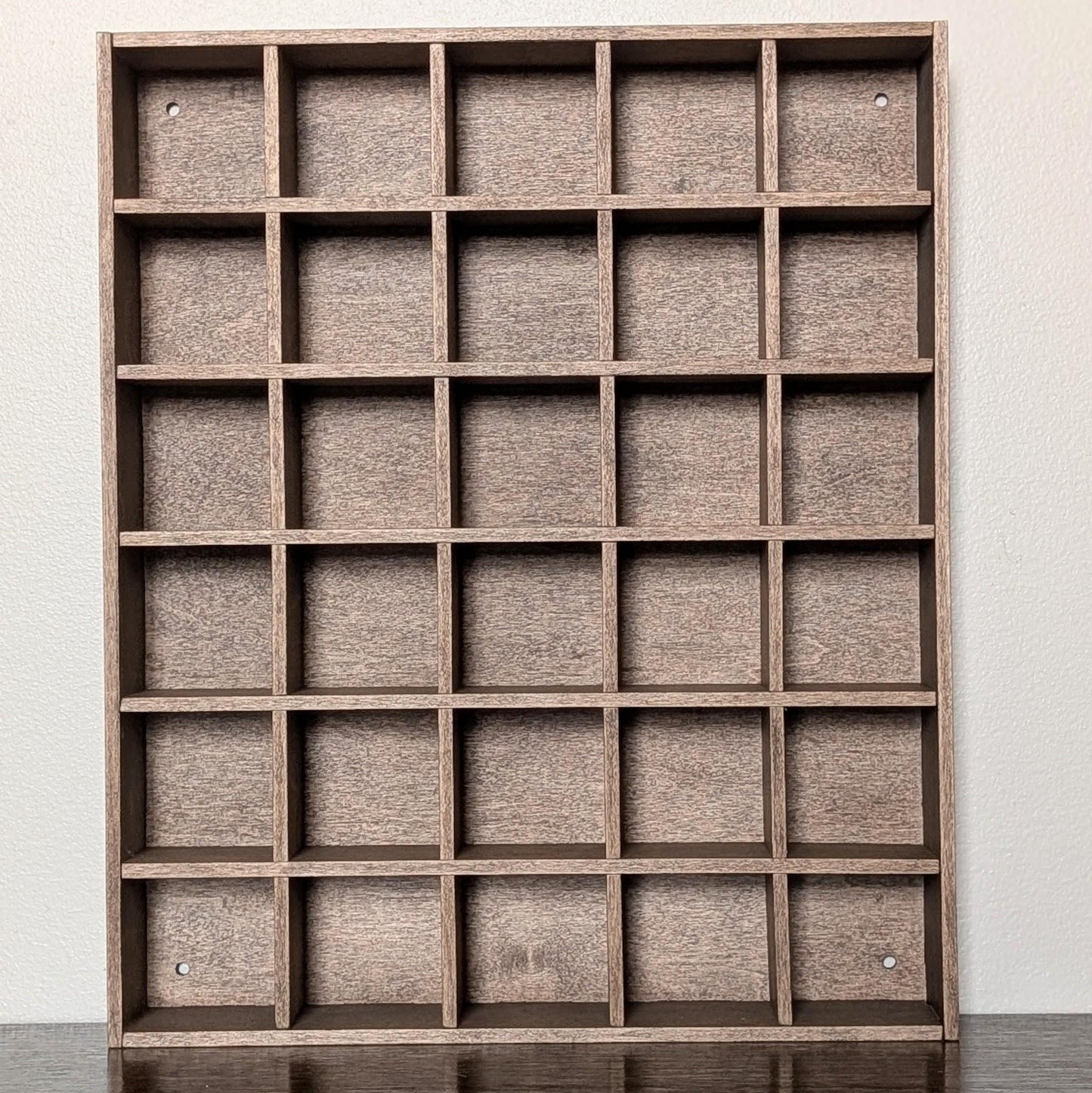 30 Compartment Wooden Display Shelf - 2x2 - Trinket Shelf - Curio Cabinet