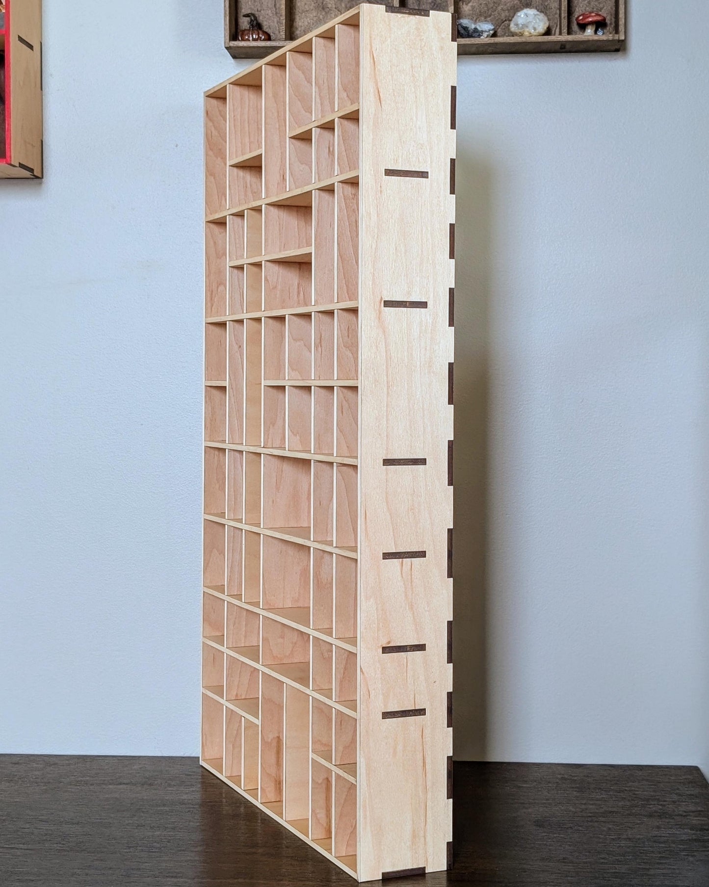 Shadow Box Wooden Display Shelf - Wall Cubby Shelf - Multiple Compartment Sizes - #18 - Trinket Shelf - Curio Cabinet