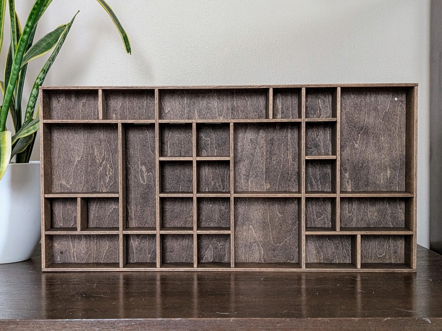 Shadow Box Wooden Display Shelf - Wall Cubby Shelf - Multiple Compartment Sizes - #37 - Trinket Shelf - Curio Cabinet
