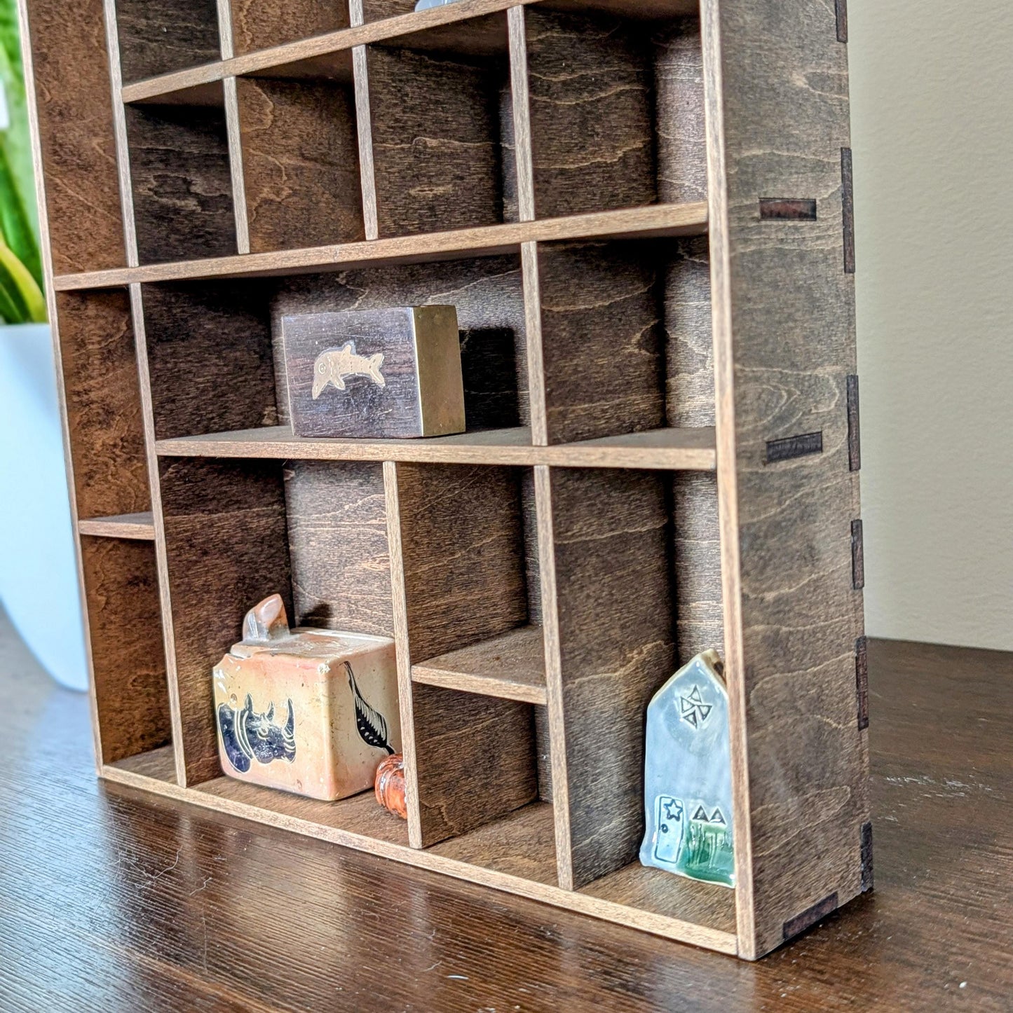 Shadow Box Wooden Display Shelf - Wall Cubby Shelf - Multiple Compartment Sizes - #37 - Trinket Shelf - Curio Cabinet