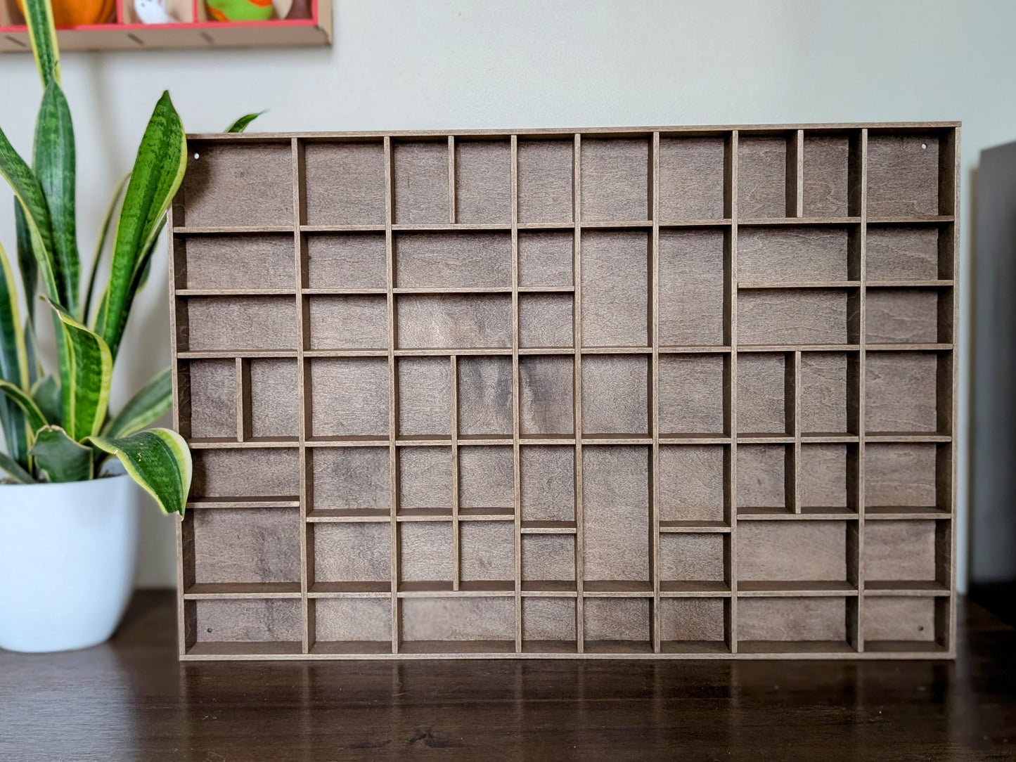 Shadow Box Wooden Display Shelf - Wall Cubby Shelf - Multiple Compartment Sizes - #12 - Trinket Shelf - Curio Cabinet