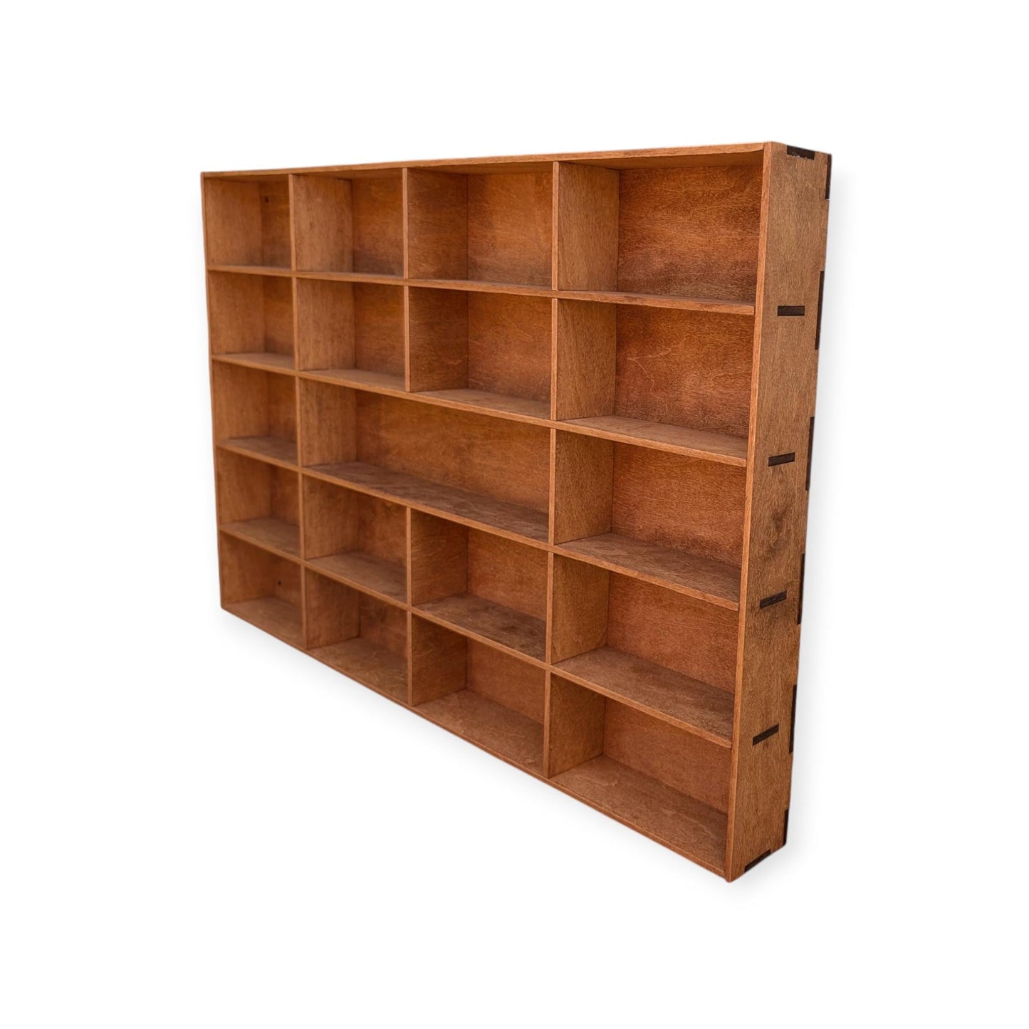 20 Compartment Wooden Display Shelf - 6x3 - Trinket Shelf - Curio Cabinet