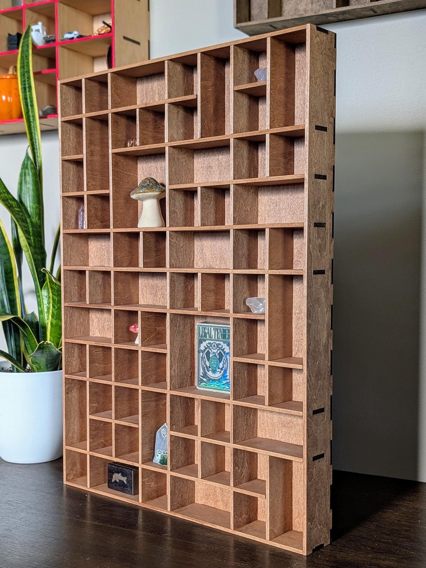 Shadow Box Wooden Display Shelf - Wall Cubby Shelf - Multiple Compartment Sizes - #35 - Trinket Shelf - Curio Cabinet