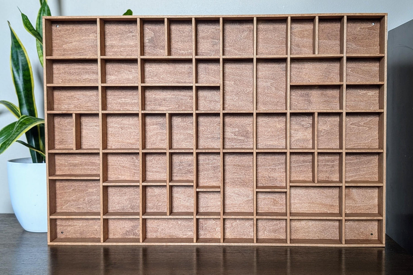 Shadow Box Wooden Display Shelf - Wall Cubby Shelf - Multiple Compartment Sizes - #12 - Trinket Shelf - Curio Cabinet