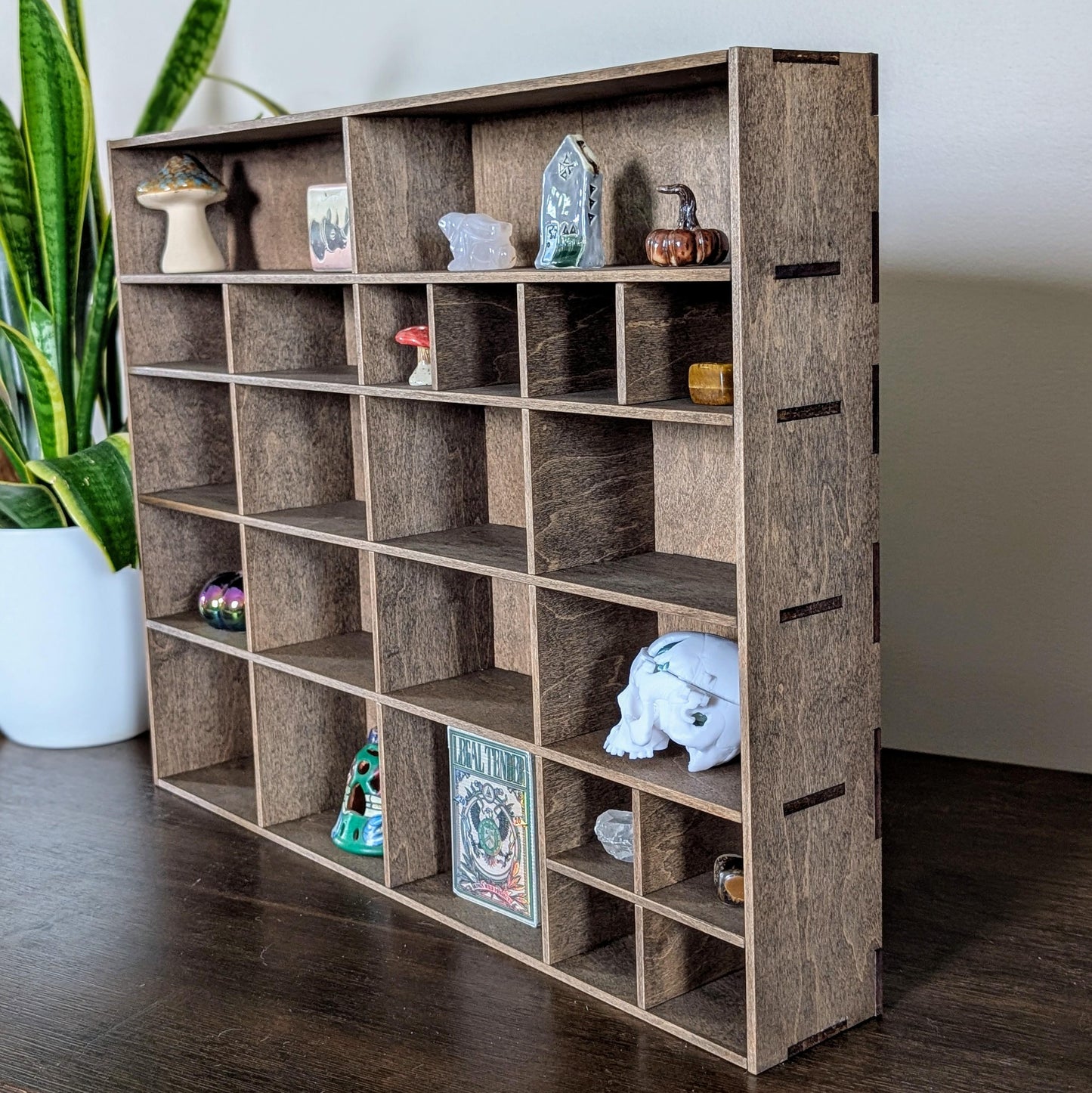 Shadow Box Wooden Display Shelf - Wall Cubby Shelf - Multiple Compartment Sizes - #7c - Trinket Shelf - Curio Cabinet
