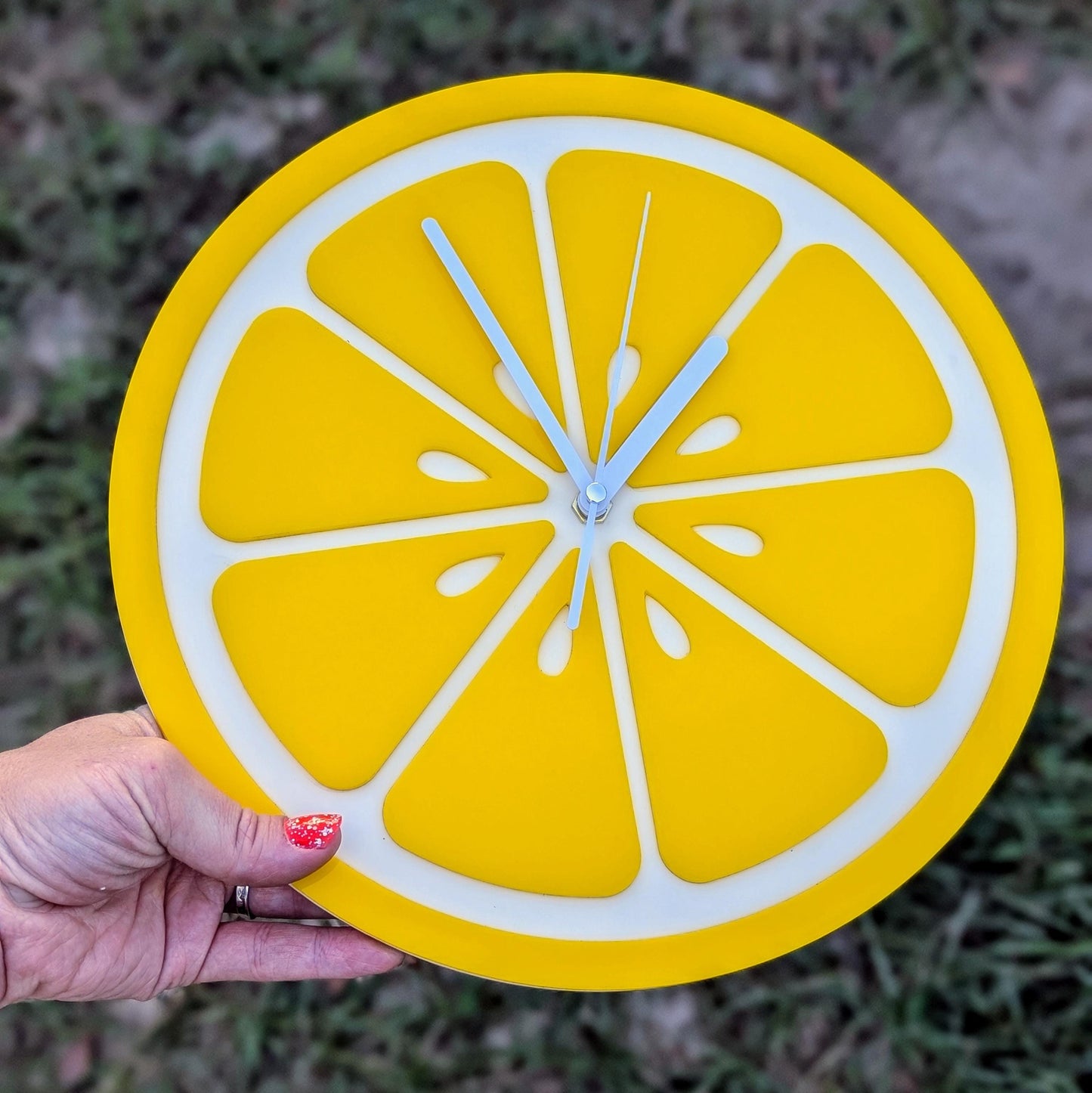 Lemon Slice Clock - Funky Fruit Kitchen Clock
