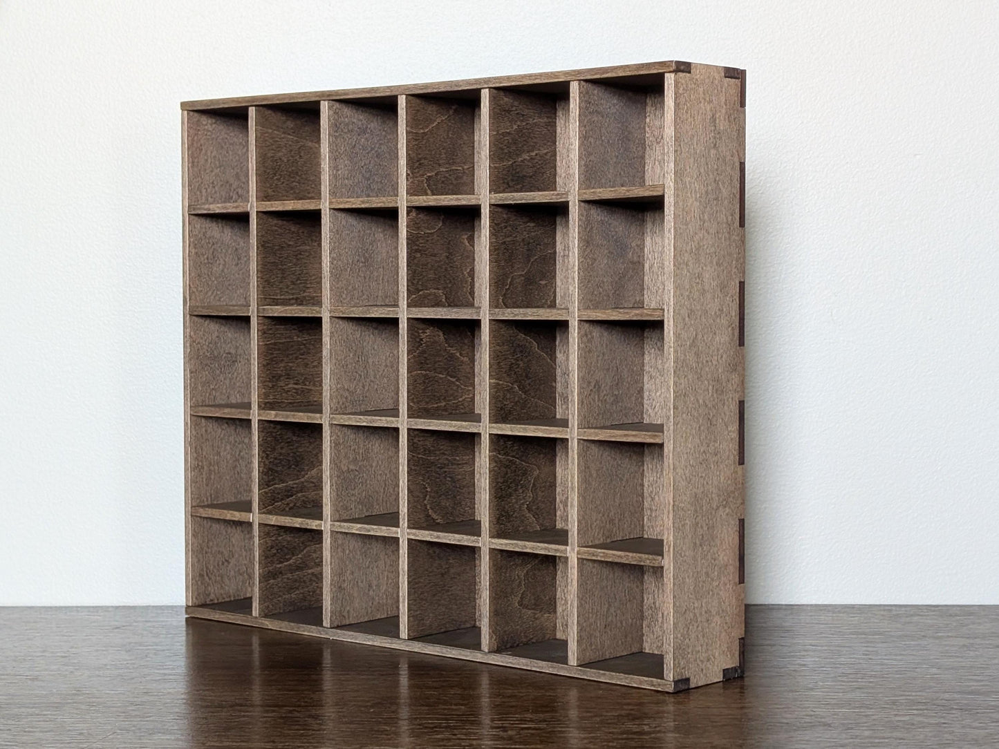 30 Compartment Wooden Display Shelf - 2x2 - Trinket Shelf - Curio Cabinet