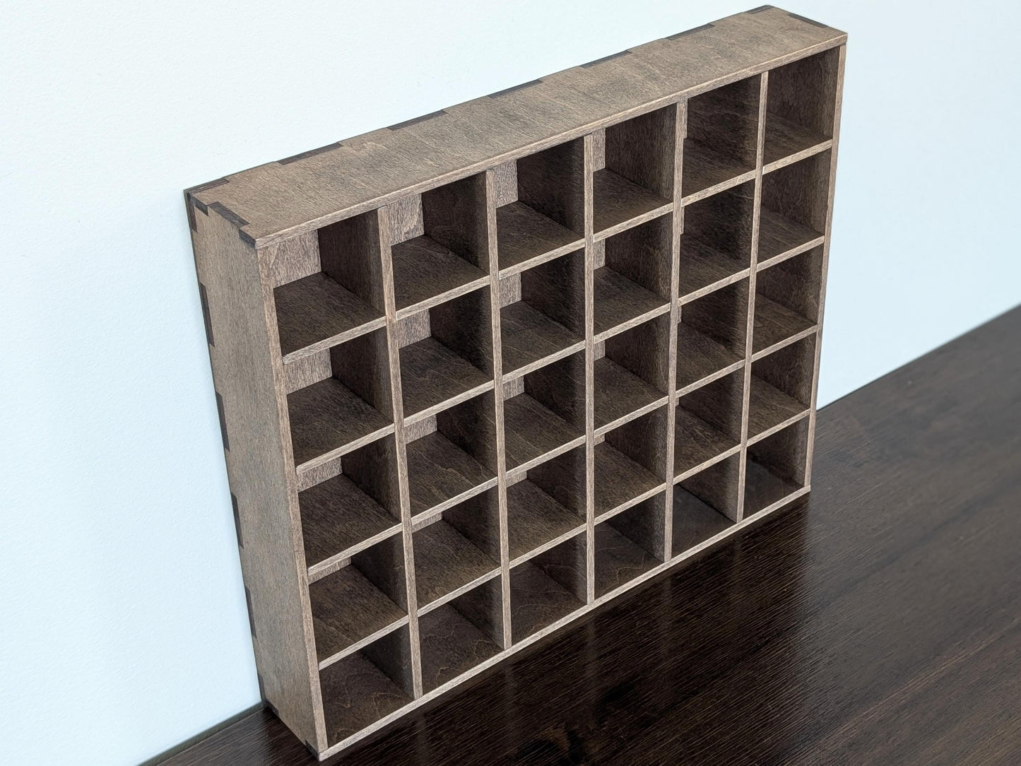 30 Compartment Wooden Display Shelf - 2x2 - Trinket Shelf - Curio Cabinet