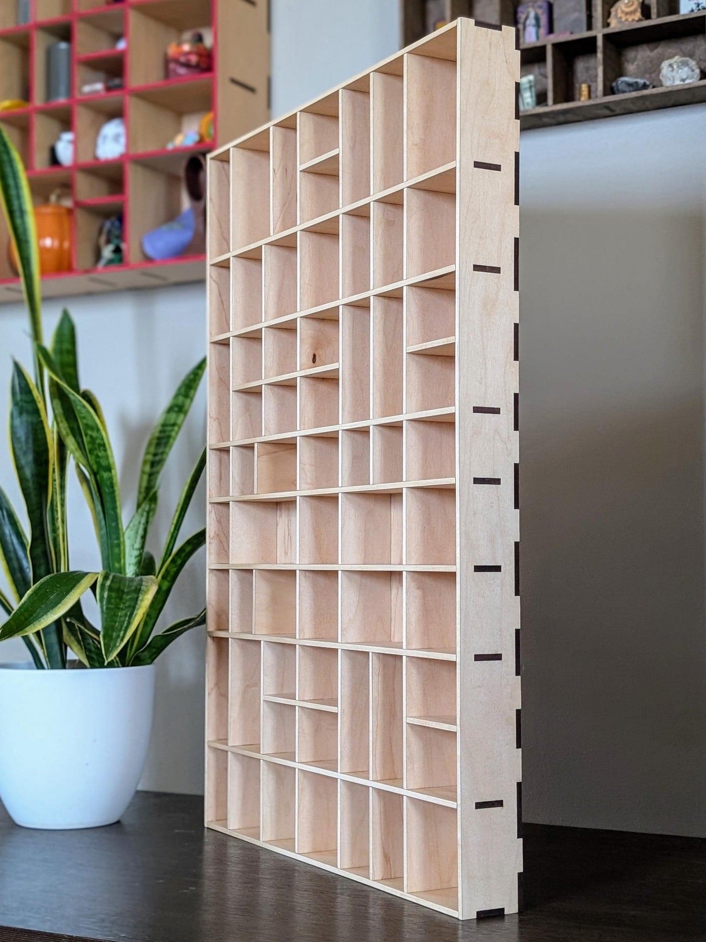 Shadow Box Wooden Display Shelf - Wall Cubby Shelf - Multiple Compartment Sizes - #12A - Trinket Shelf - Curio Cabinet