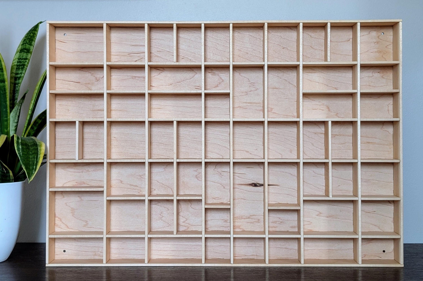Shadow Box Wooden Display Shelf - Wall Cubby Shelf - Multiple Compartment Sizes - #12A - Trinket Shelf - Curio Cabinet