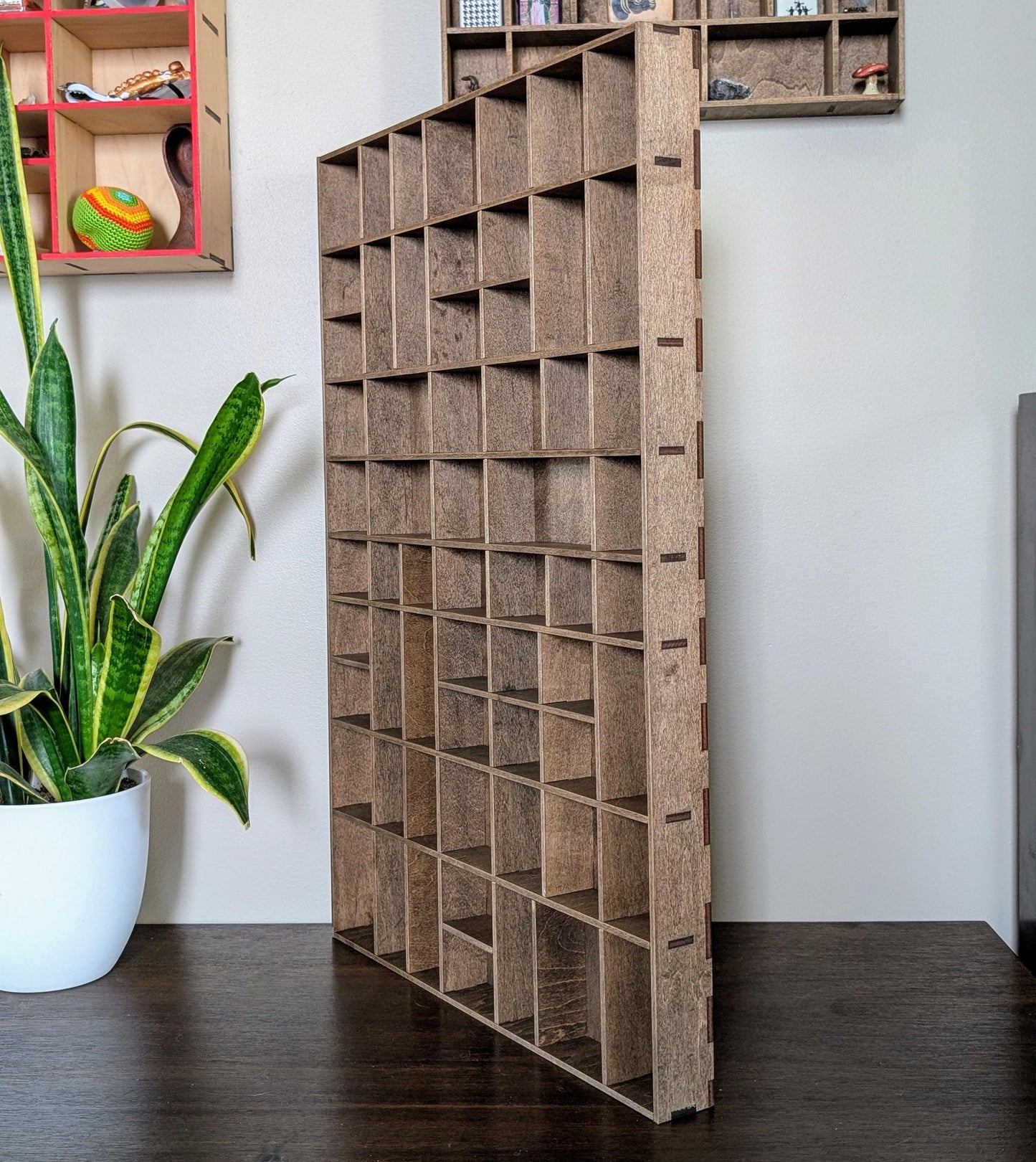 Shadow Box Wooden Display Shelf - Wall Cubby Shelf - Multiple Compartment Sizes - #12 - Trinket Shelf - Curio Cabinet