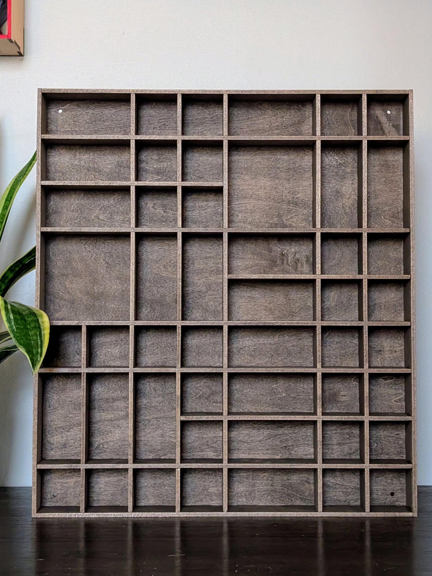 Shadow Box Wooden Display Shelf - Wall Cubby Shelf - Multiple Compartment Sizes - #29 - Trinket Shelf - Curio Cabinet