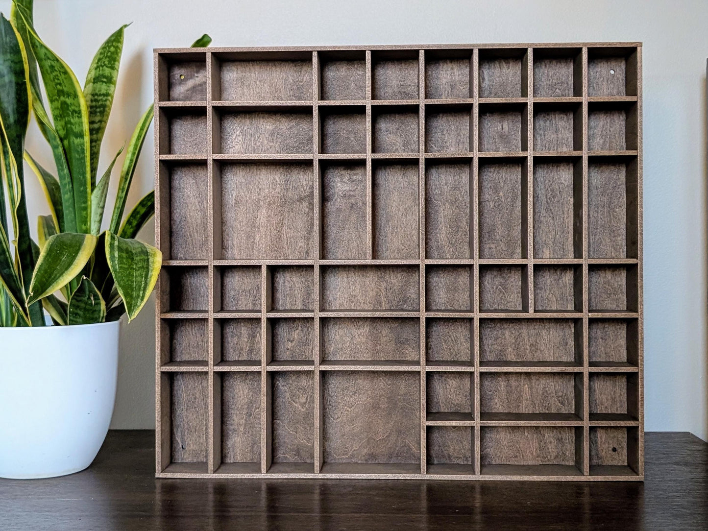 Shadow Box Wooden Display Shelf - Wall Cubby Shelf - Multiple Compartment Sizes - #29 - Trinket Shelf - Curio Cabinet