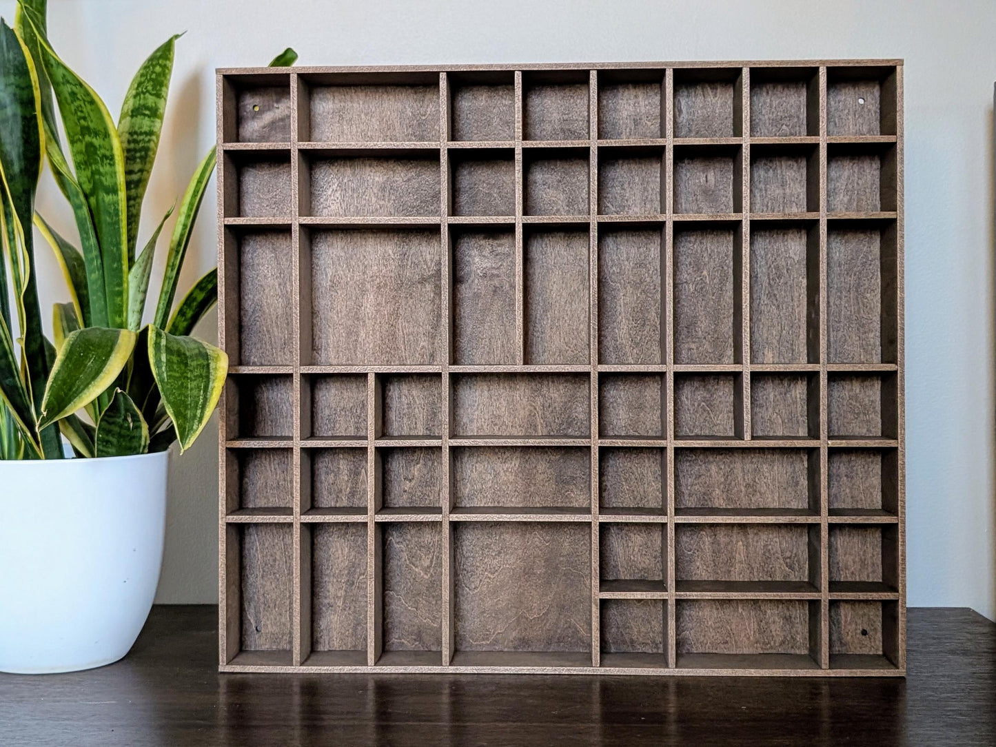 Shadow Box Wooden Display Shelf - Wall Cubby Shelf - Multiple Compartment Sizes - #29 - Trinket Shelf - Curio Cabinet
